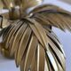 Gold metal flower wall light