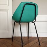 Chair blue shell of Pierre Guariche