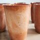 Set of 6 sandstone cups