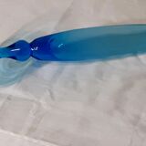 Vase en verre bleu