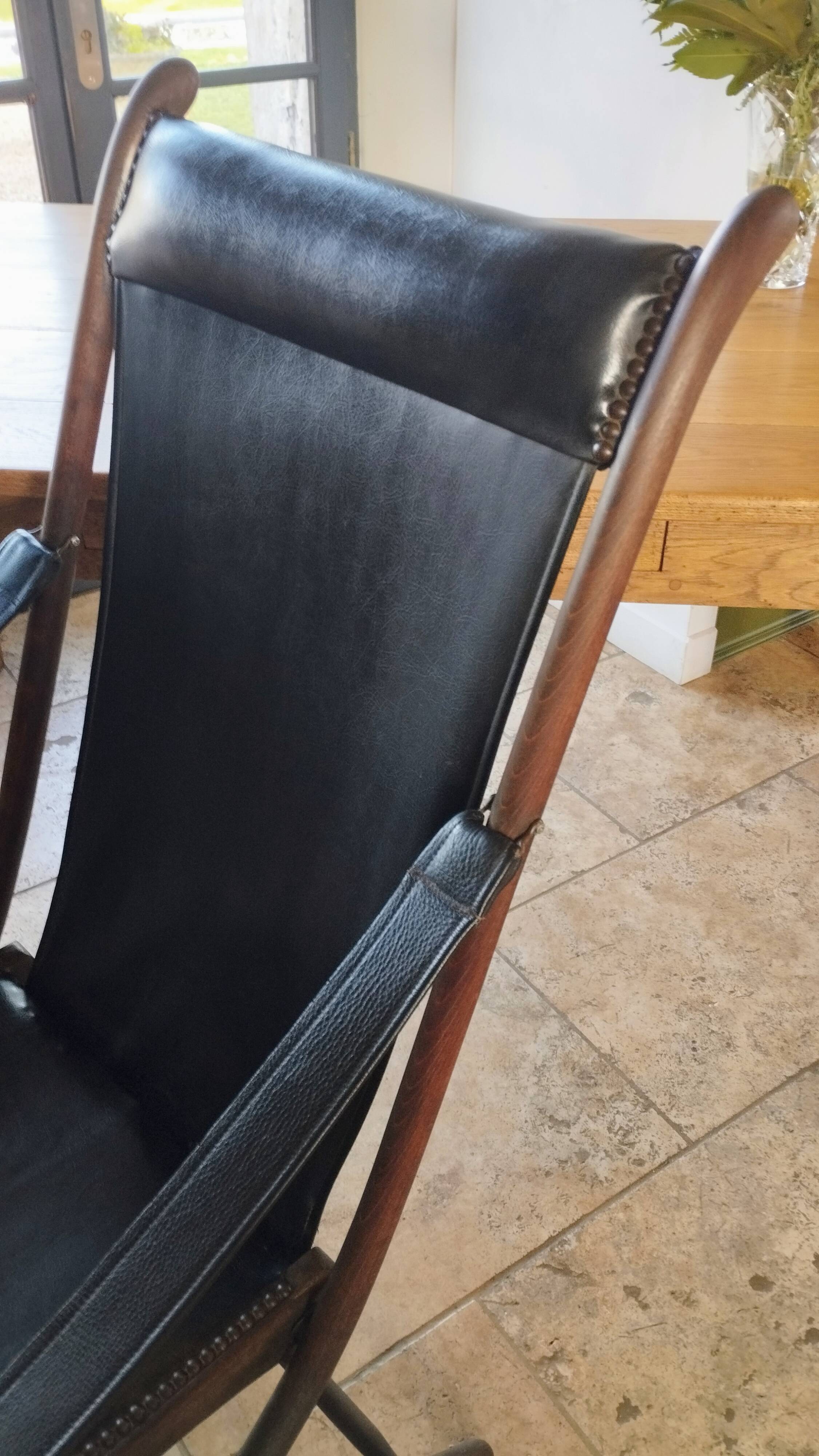 Chaise pliante de campagne vintage