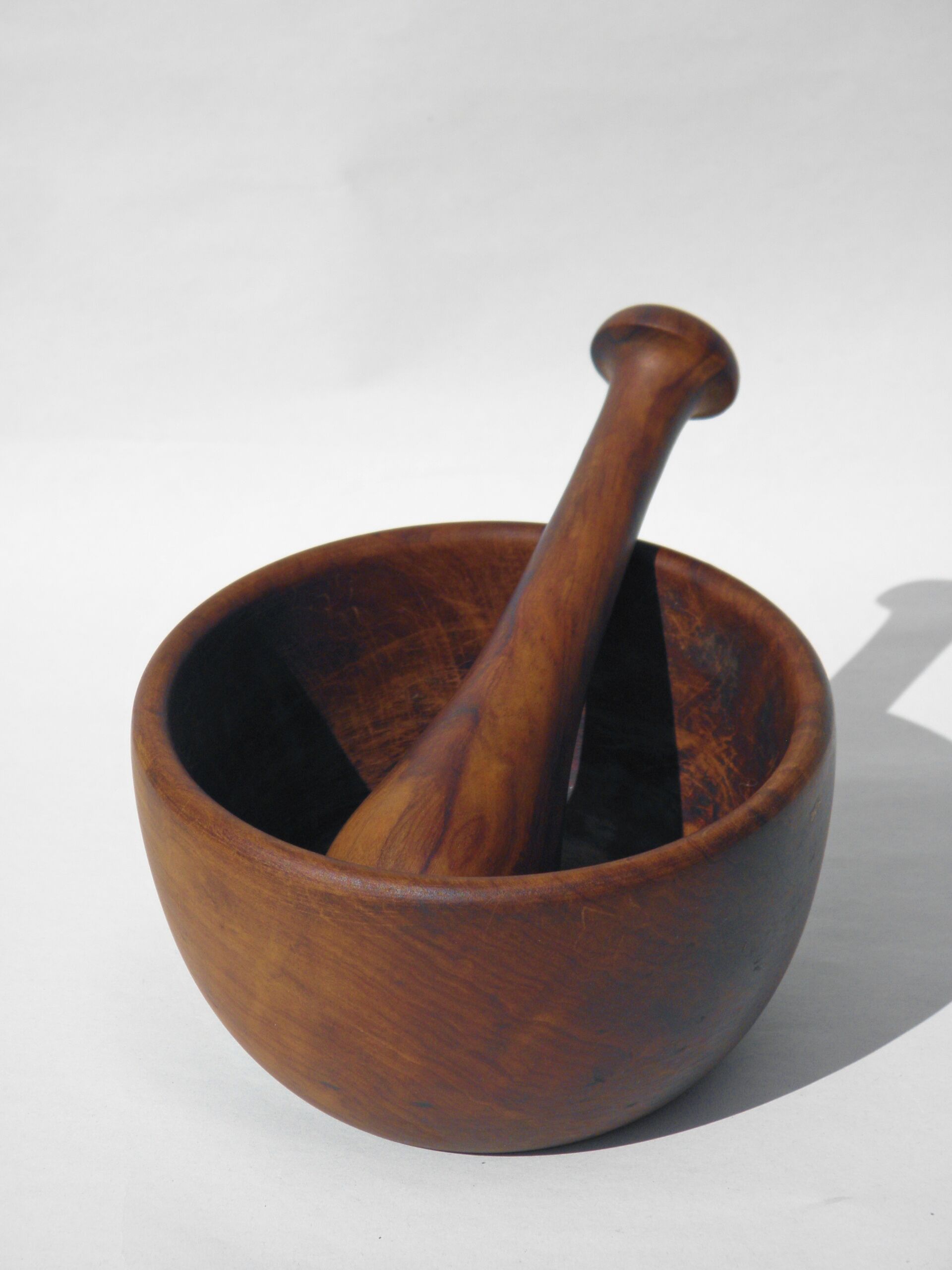 Olive wood mortar