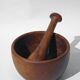 Olive wood mortar