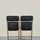 Pair of vintage 1950s Lafuma black folding chairs