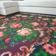 Moldavian wool handwoven floral rug - 210x162cm