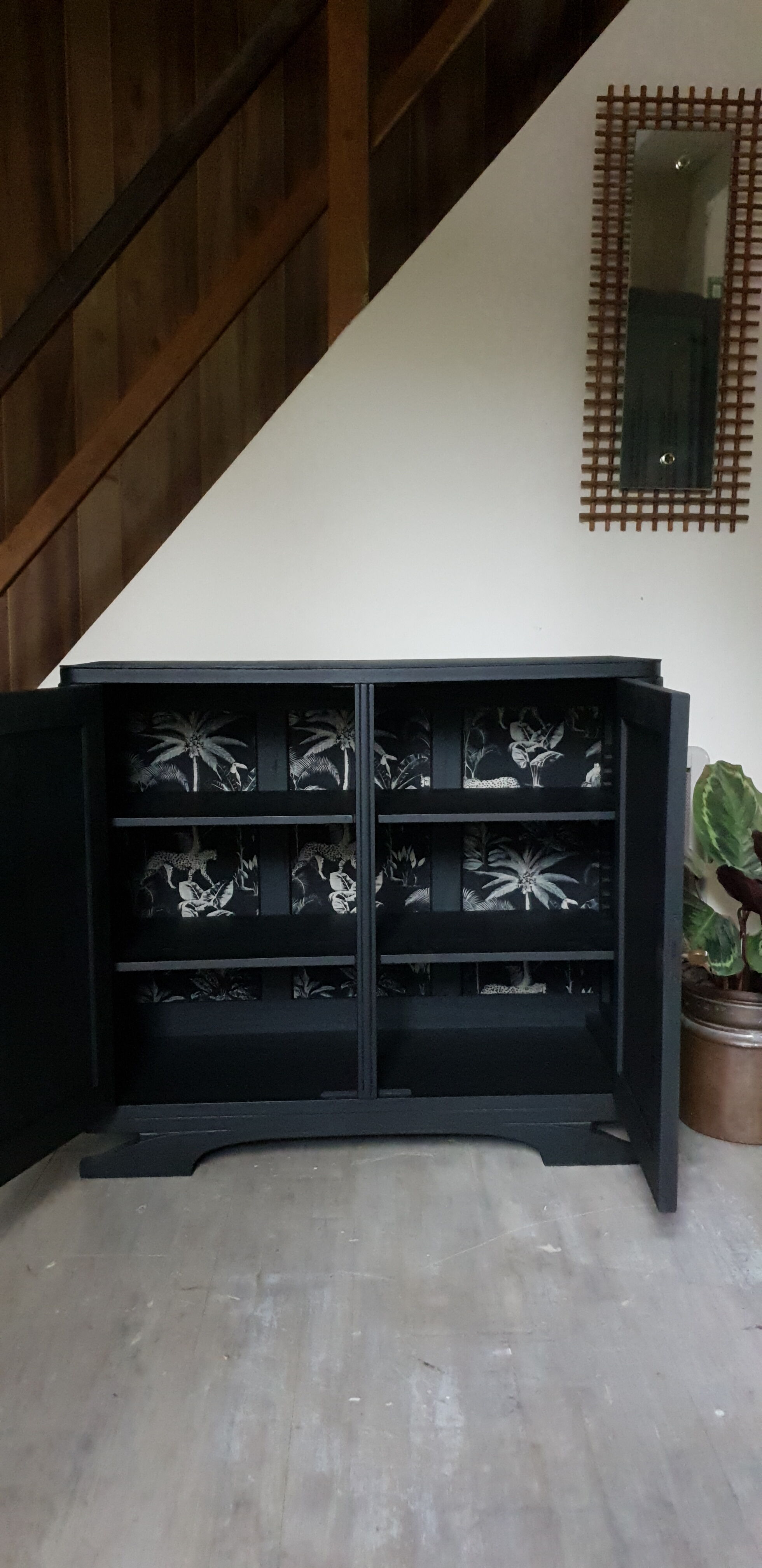 Black art deco buffet