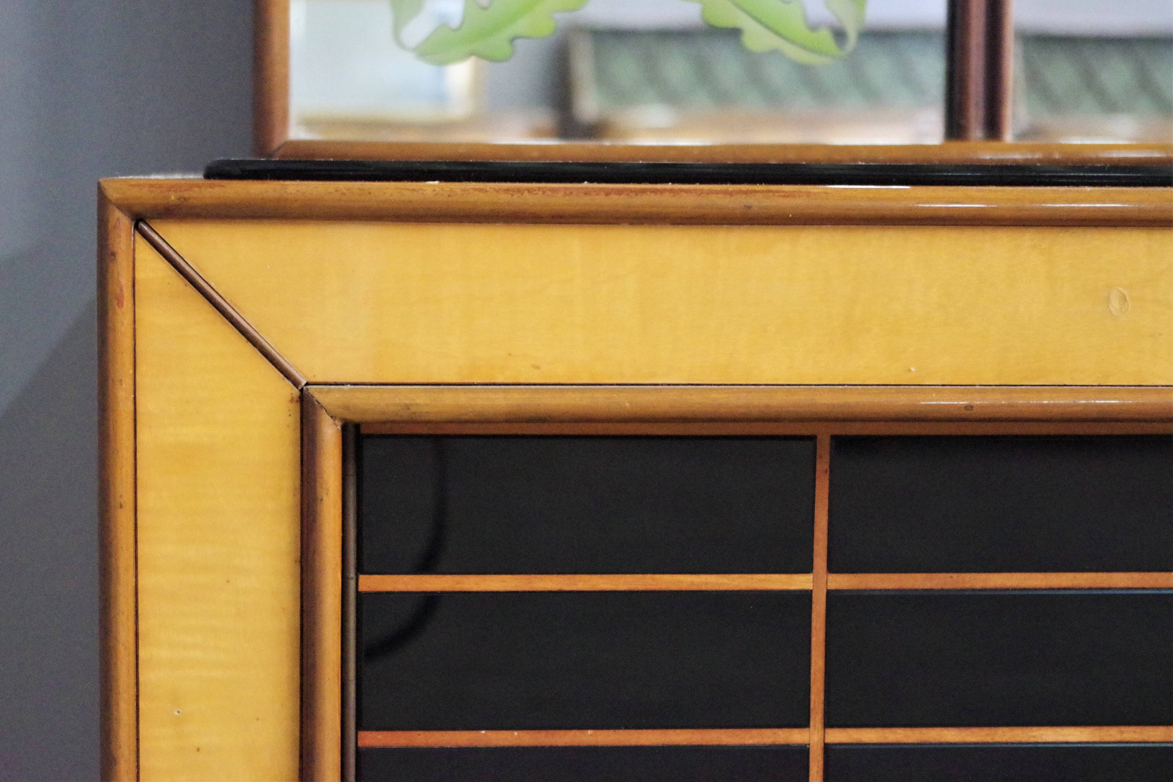 Sideboard with mirror by Luigi Brusotti, 1940