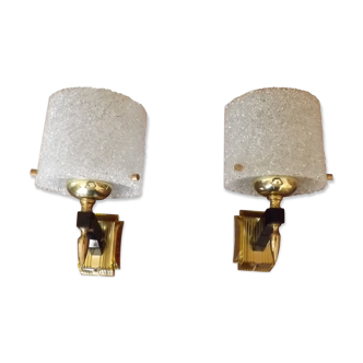 Paire d'appliques en perspex vintage 1950 1960