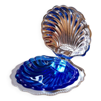 Beurrier coquillage en inox 1970