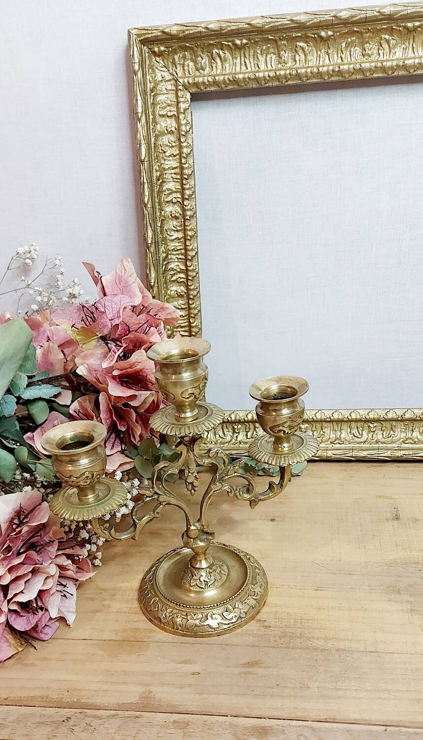 Brass candlestick / candelabra