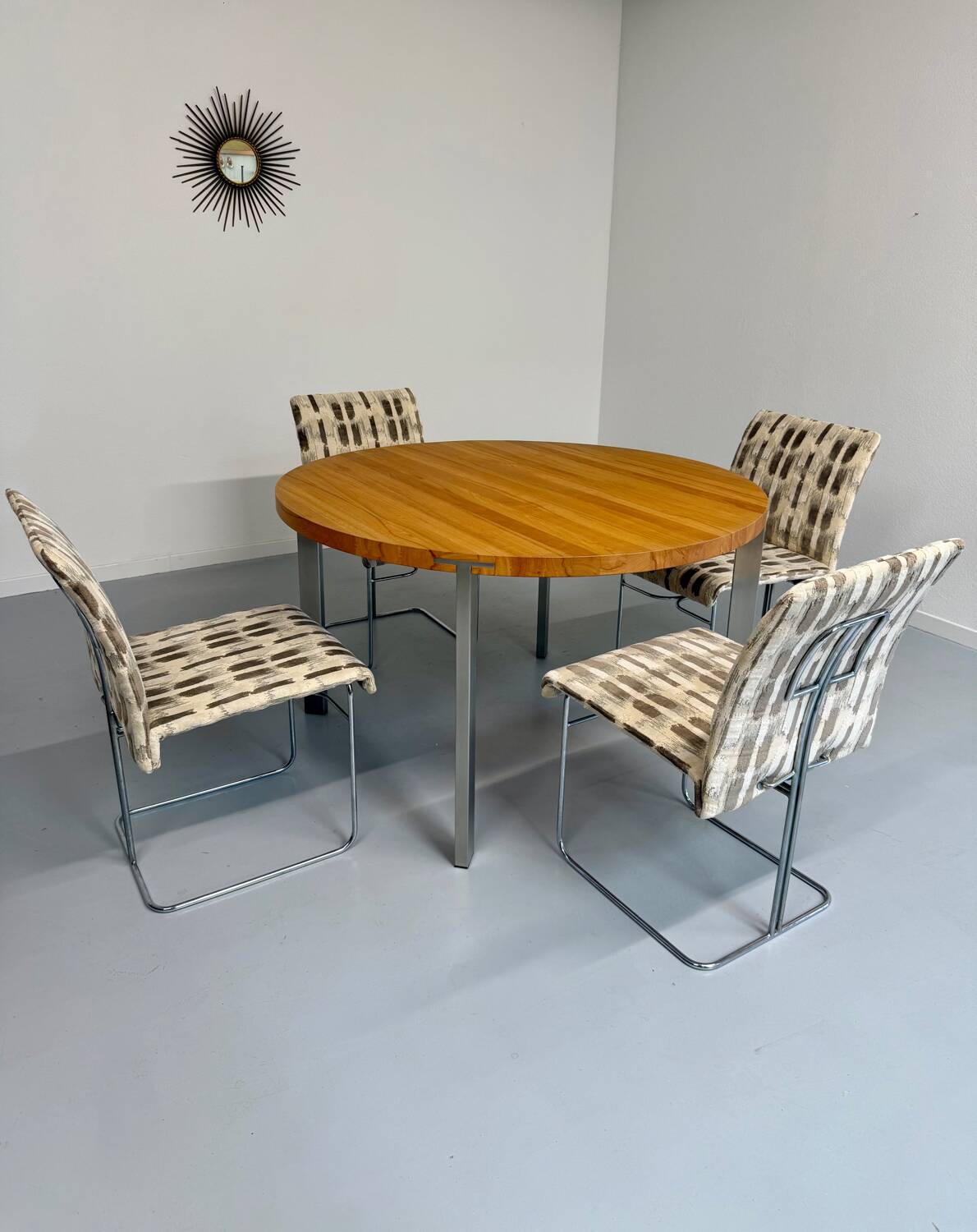 Set of 4 old Saporiti Italia chairs from the 1970s, Ernes design