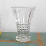 Vintage molded glass vase 50s