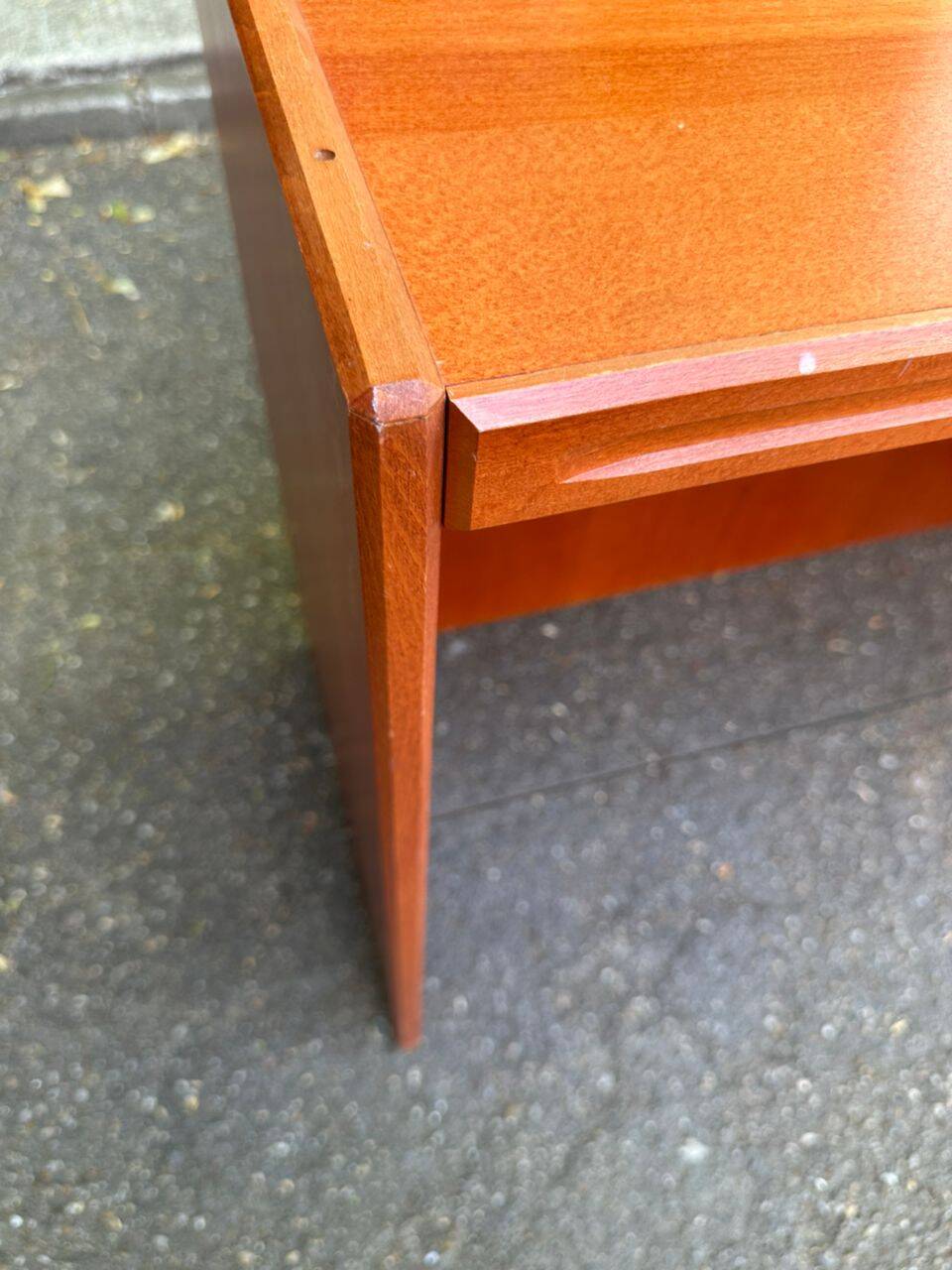 Vintage Scandinavian wooden sideboard shelf from the 1960s.