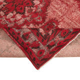 Handmade bohemian turkish 1980s 157 cm x 236 cm red carpet