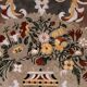 Napolitan marquetry round table, gilded, Italy, 19th century