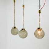 Ensemble de trois suspensions en verre par Kamenicky Senov, 1970s