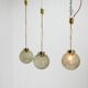Set of Three Glass Pendants by Kamenicky Senov, 1970s