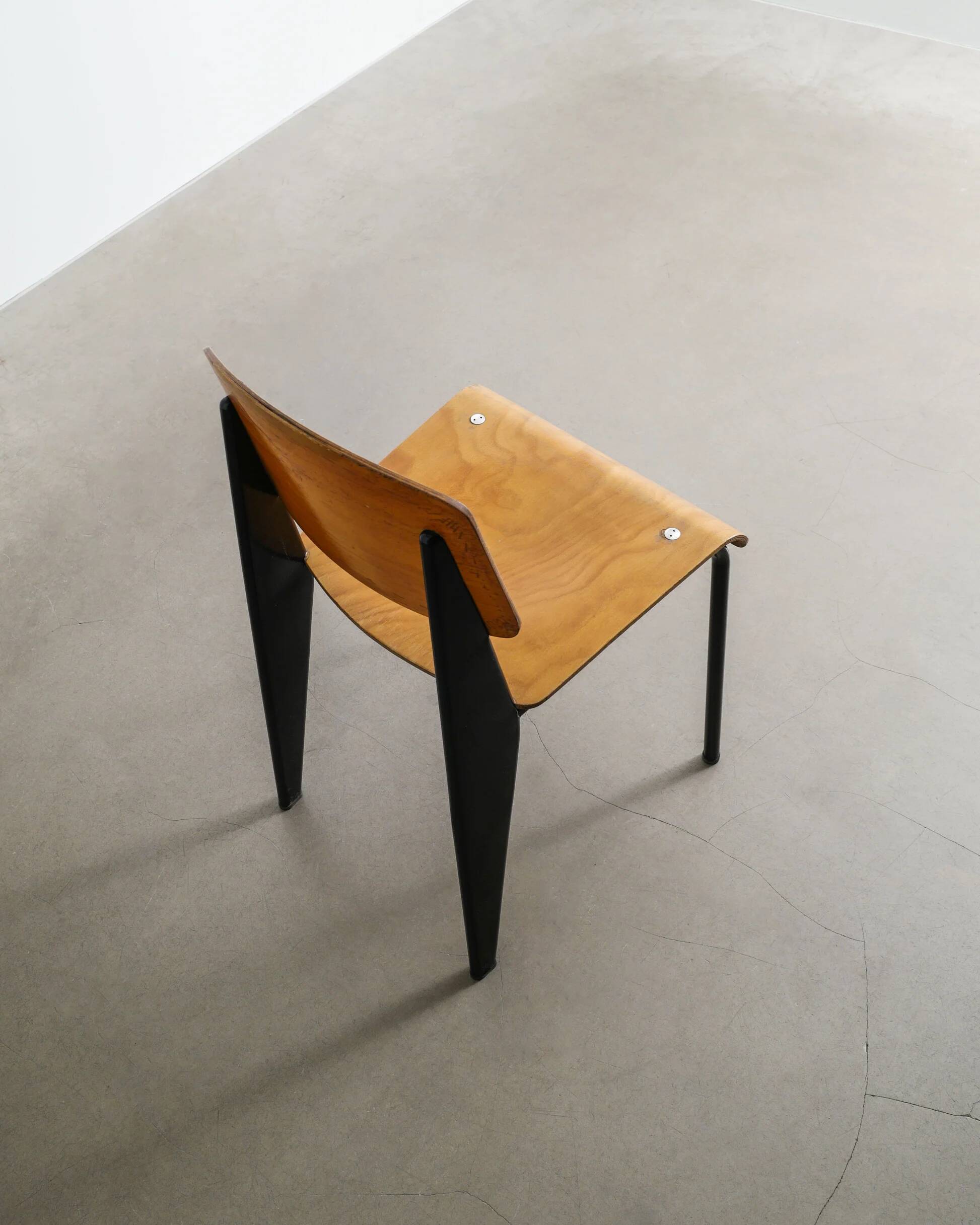 Vintage French Mid Century Jean Prouvé Metropole Standard Chair, 1950s