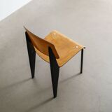 Vintage French Mid Century Jean Prouvé Metropole Standard Chair, 1950s