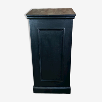 Column / base of estale in black satin wood 1980