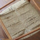 Pair of Scandinavian straw chairs