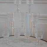 Set of 9 crystal wine glasses 50s