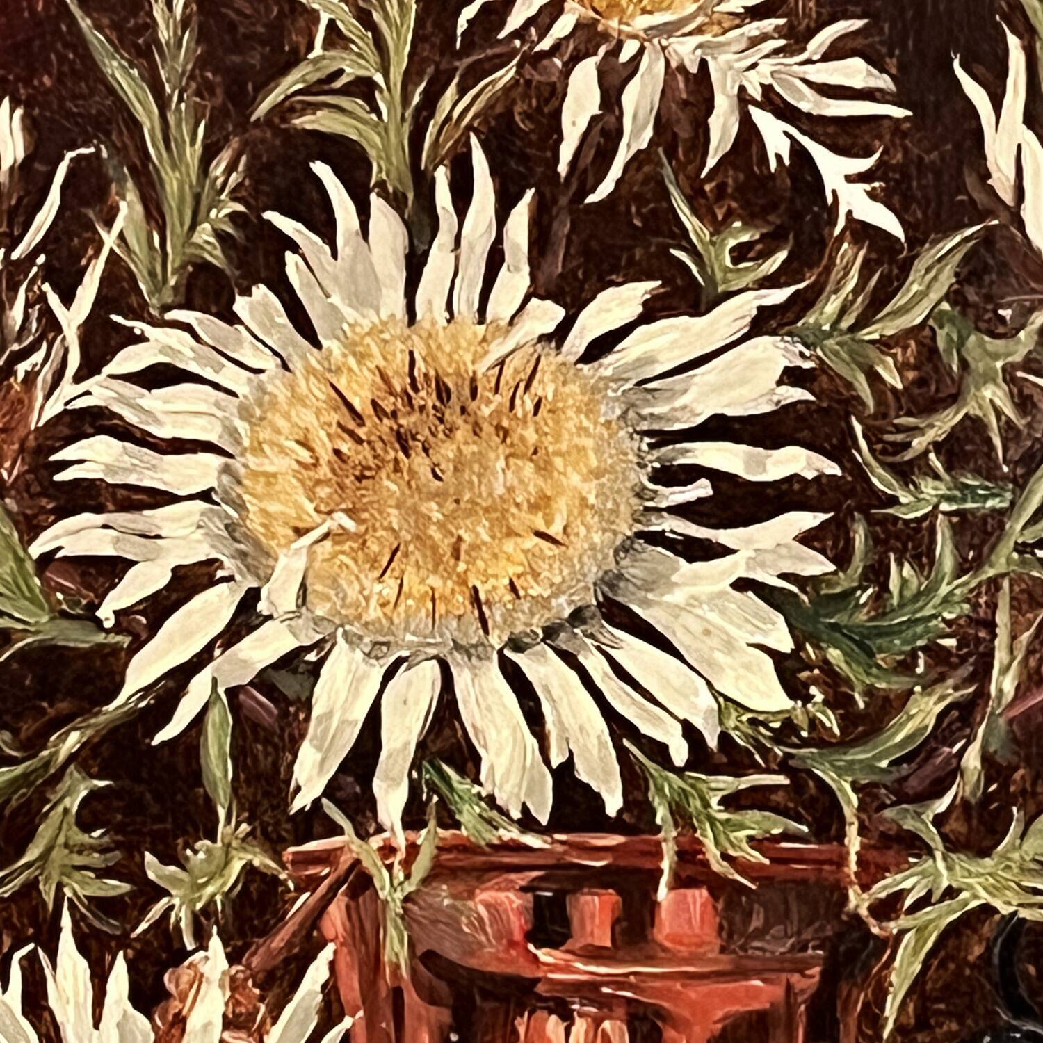 Tableau années 50 "Fleurs d'automne" signé Vandors