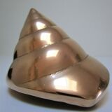 Vintage solid brass shell sculptural paperweight
