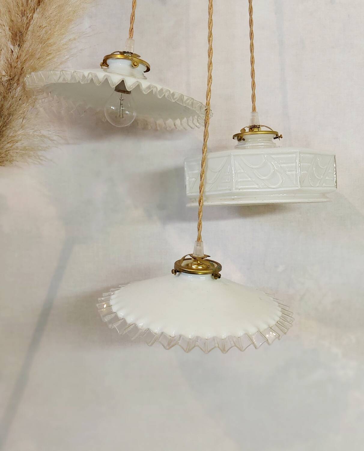 Art deco waterfall pendant light