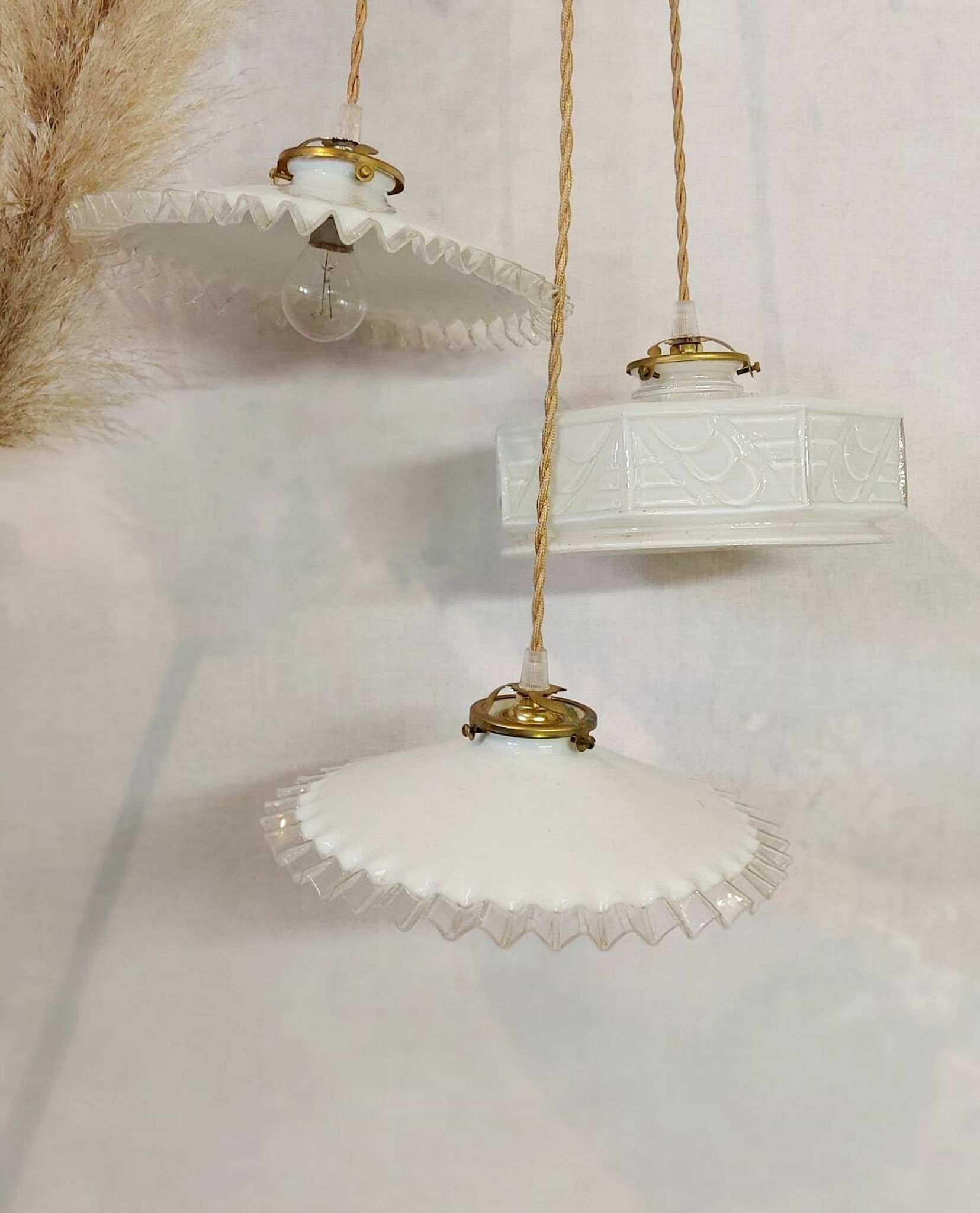 Art deco waterfall pendant light