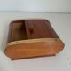 Vintage cigarette holder 1960 gold metal wood dispenser
