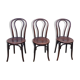 3 chaises de bistrot Fischel bois courbé