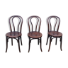 3 chaises de bistrot Fischel bois courbé