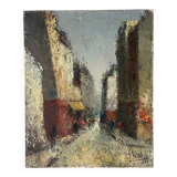 Street scene, oil on canvas, signed 1958