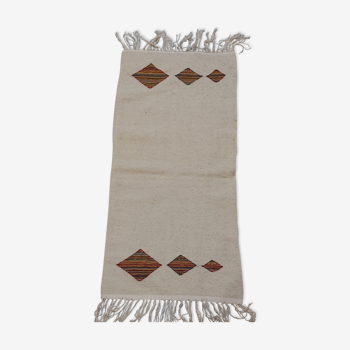 Tapis beige berbère traditionnel 120x59cm