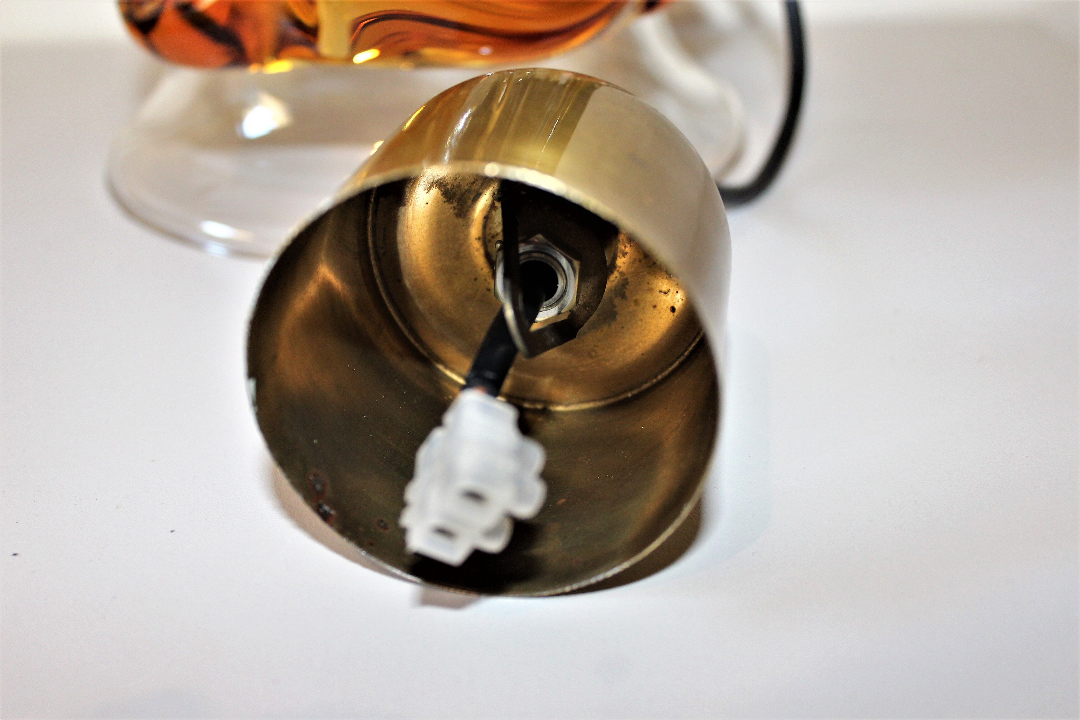 Hanging lamp glass from murano