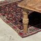 Iranian rug with stylised floral patterns in pink and blue, 155x105.