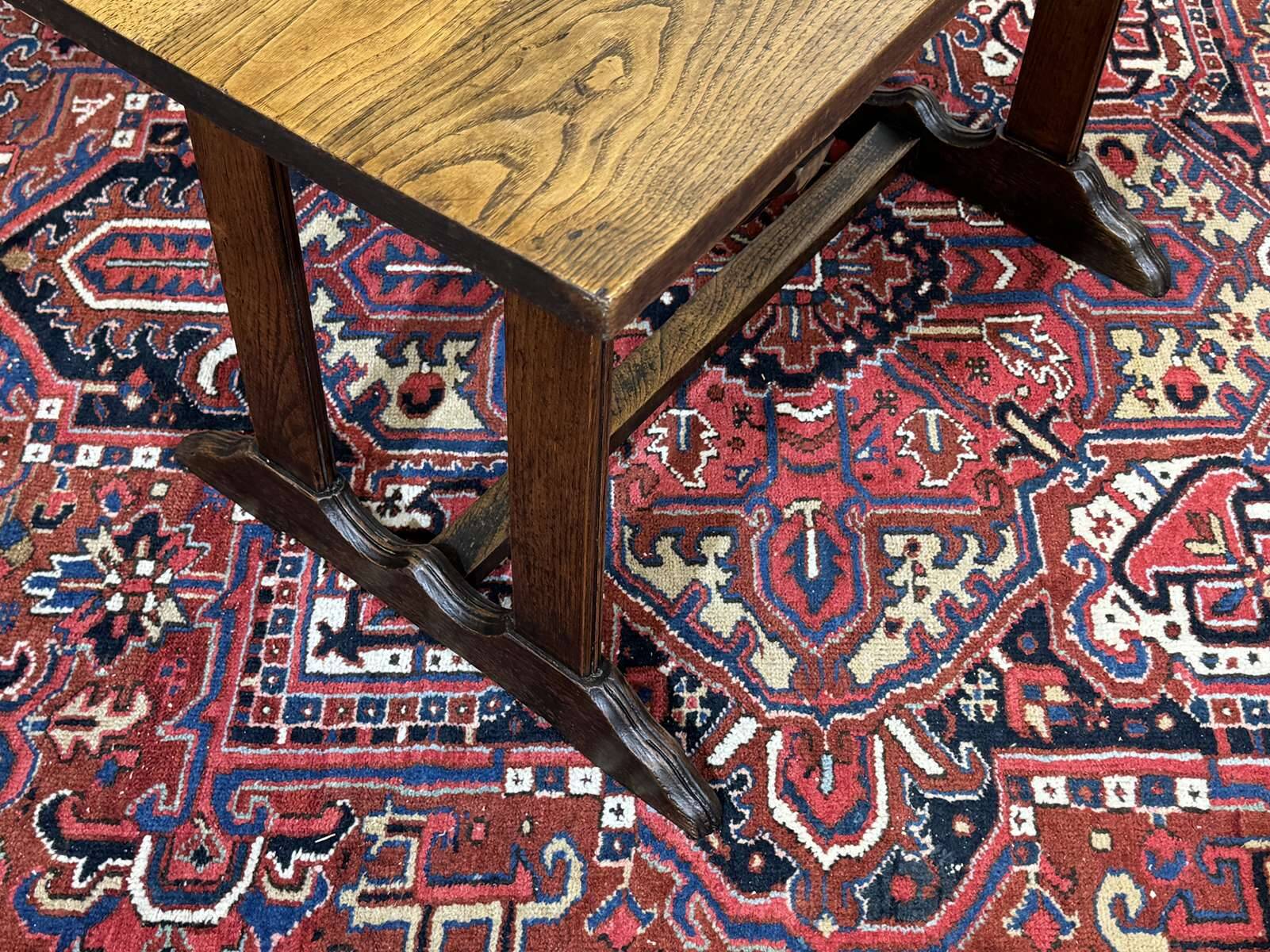 Bistro table in chestnut from the 1950s.