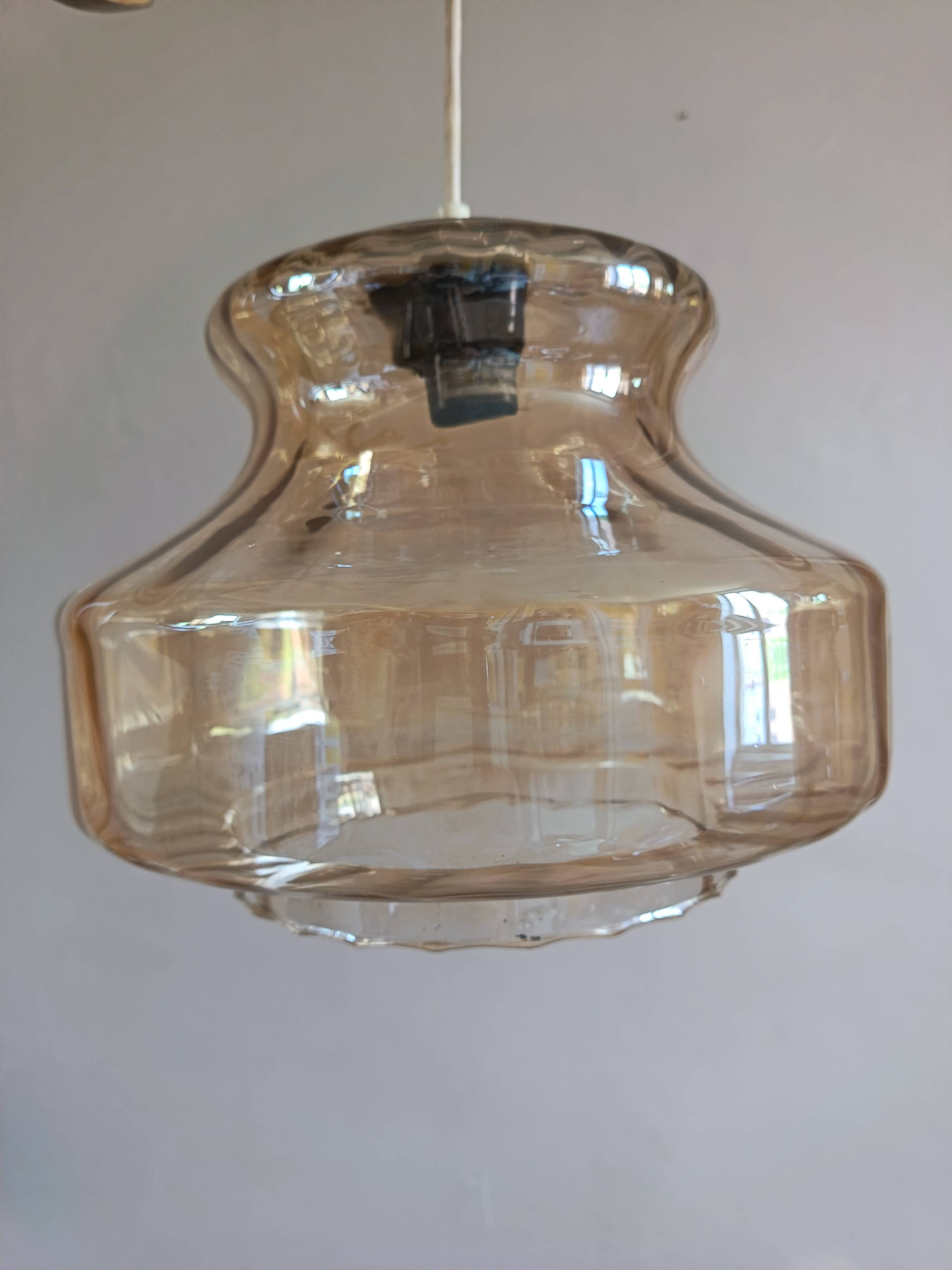 Suspension en verre années 70