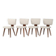 Set of Four Scandinavian Chairs in Bouclé wool