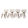 Set of Four Scandinavian Chairs in Bouclé wool