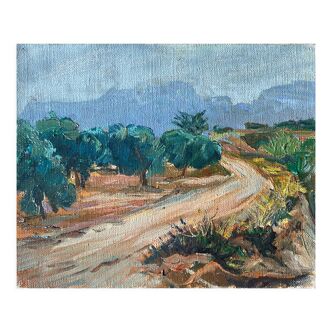 Tableau huile sur toile paysage