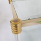 Coffee table in Lucite and Golden steel
