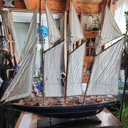 Large model of a three-masted ship, 105 cm x 100 cm x 20 cm.