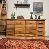 Old oak workshop drawer unit