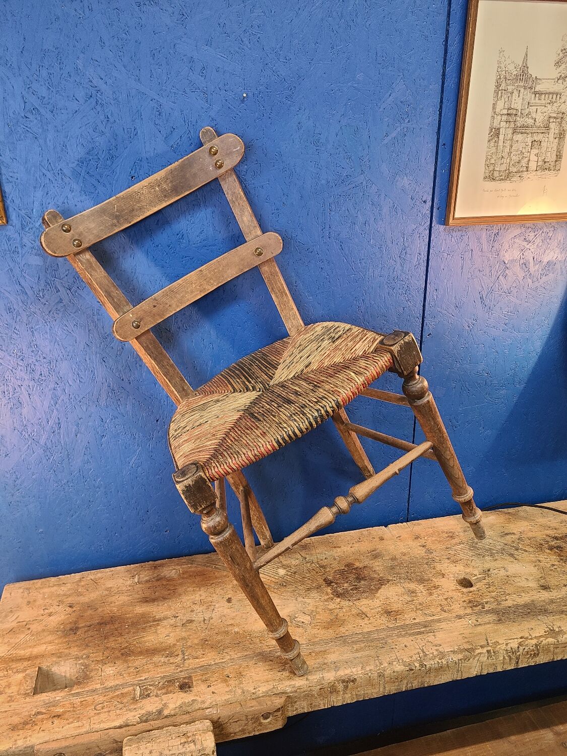 Antique mulched chair