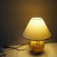 Pied de lampe boule à poser de table de chevet d’appoint en verre – impression florale e