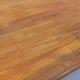Large vintage brutalist rectangular table made of solid oak wood.