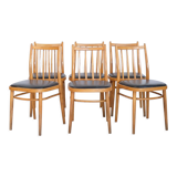 Series of 6 wooden chairs