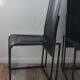 Lot de 4 chaises vintage cuir piqure sellier